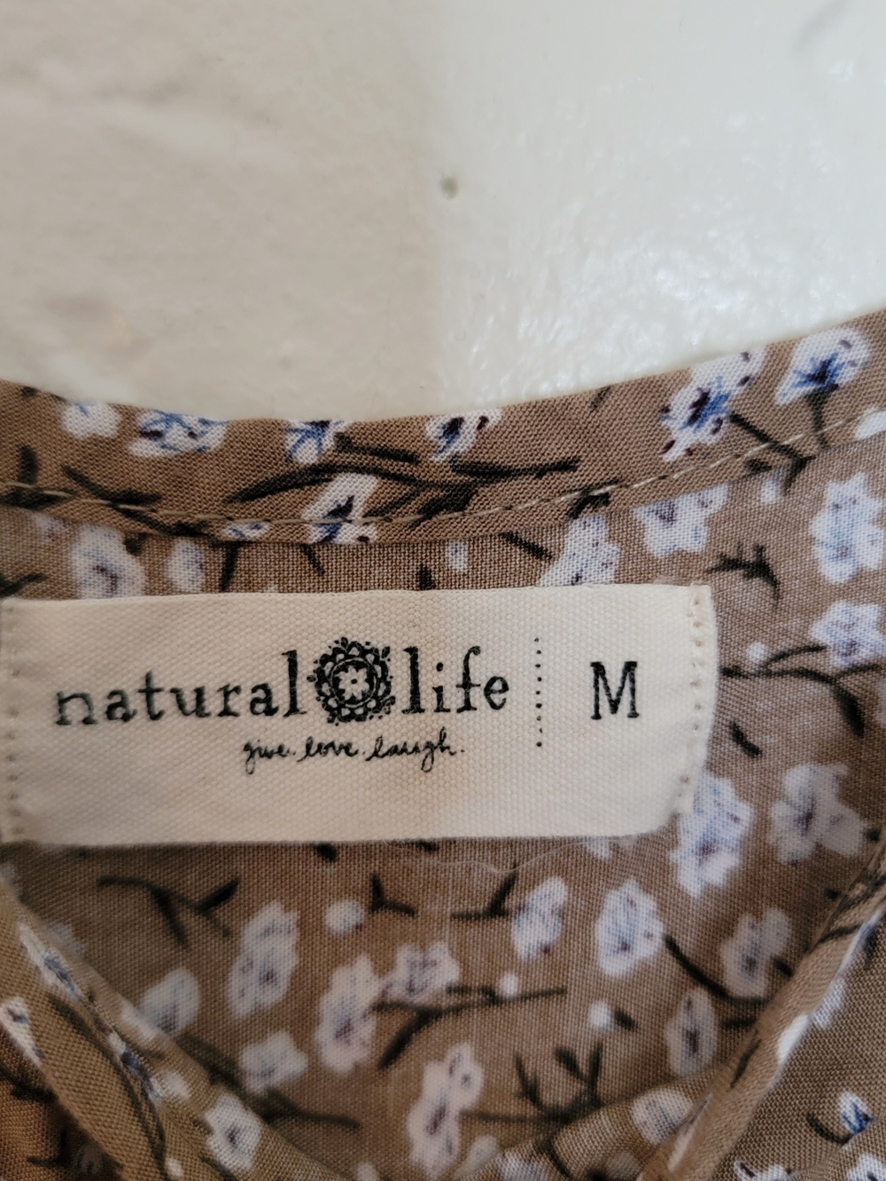 NATURAL LIFE Brown and Pink Tiered Floral Maxi Dress - Picture 4 of 6